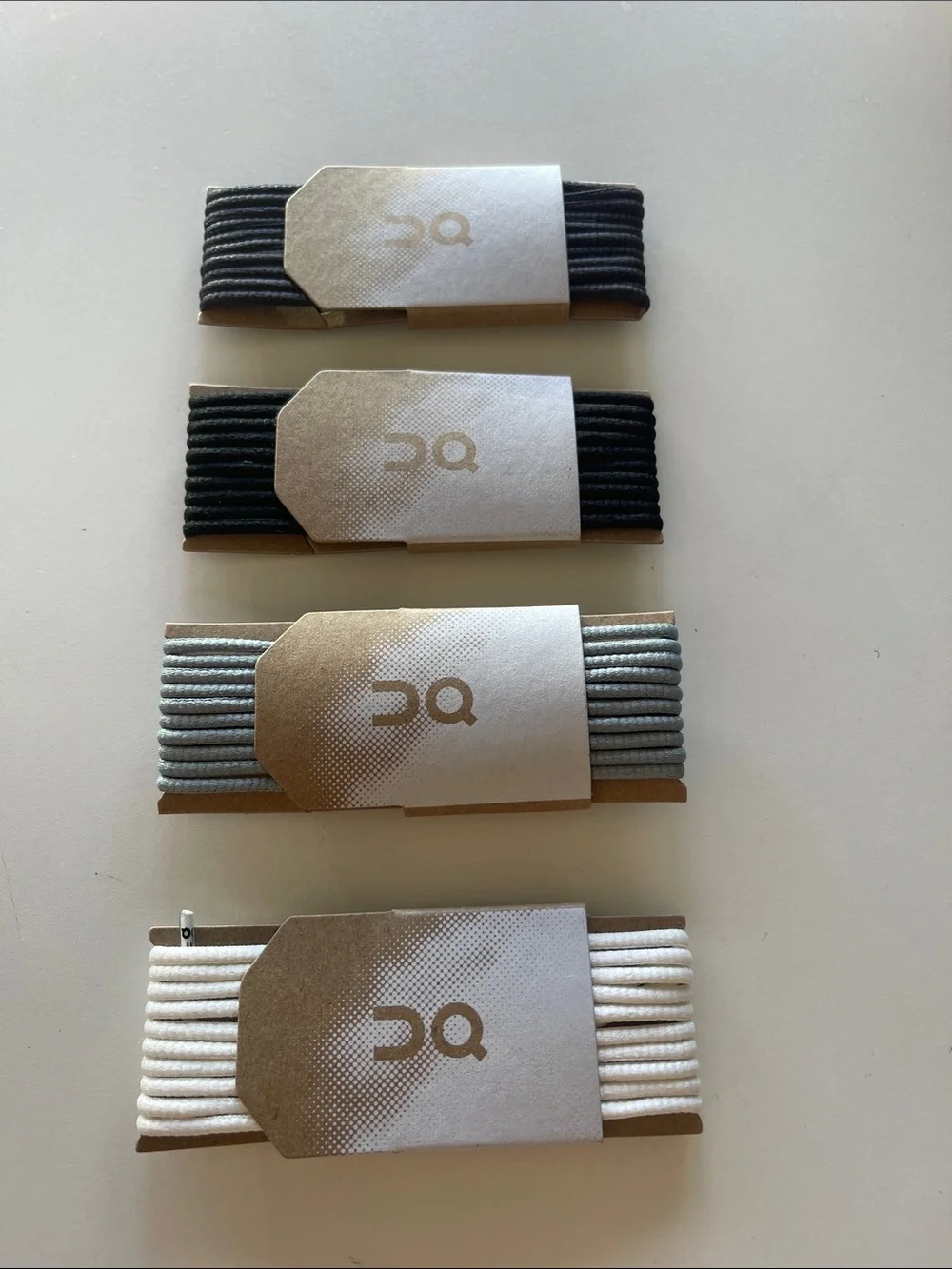 On Cloud Elastic Replacement Laces — Black, Charcoal, Gray, White